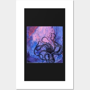 Deep Blue Sea Octopus Posters and Art